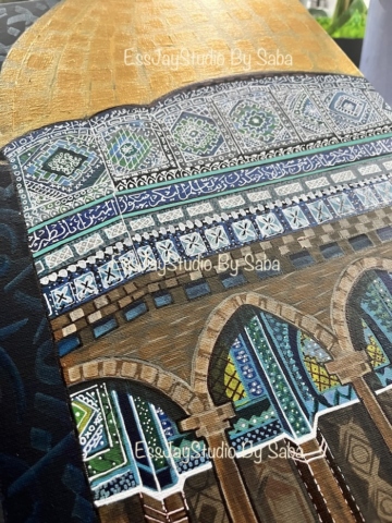 The Two Qibla-Original Hand painting- - Image 4