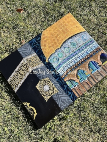 The Two Qibla-Original Hand painting-