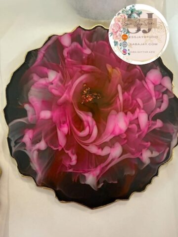 Resin Coasters Rose-Pink - Image 5