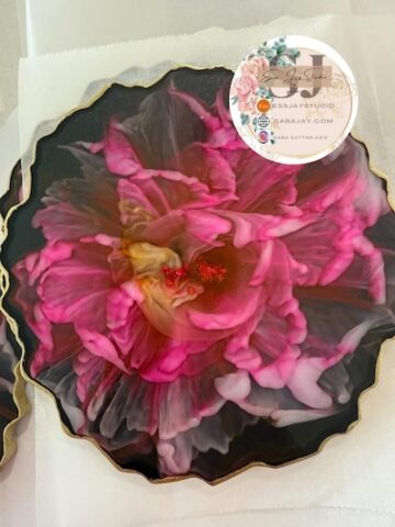 Resin Coasters Rose-Pink - Image 4
