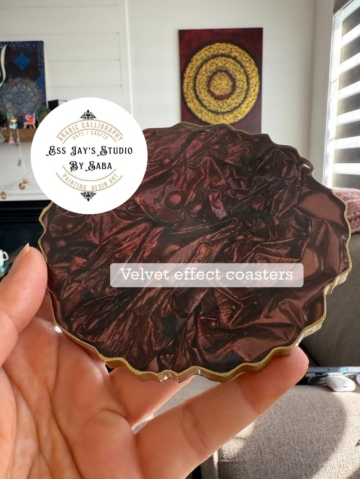 Resin Velvety metallic Coasters - Image 4