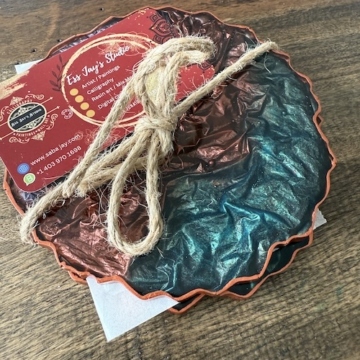 Resin Velvety metallic Coasters