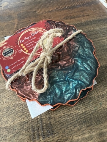 Resin Velvety metallic Coasters