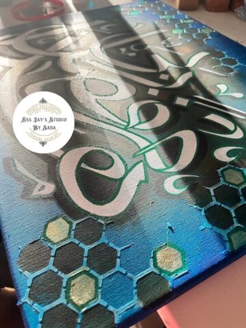 Haza Min Fazli Rabbi-Calligraphy Painting - Image 5